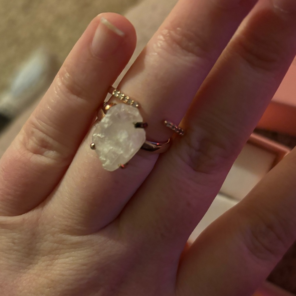 Rose Gold Moonstone Ring Set - image 2